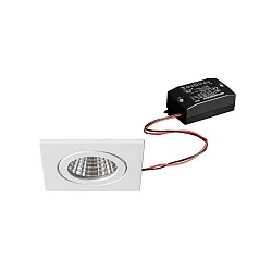 Inbouwarmatuur, glanzend, wit  6W 680lm 3000K 20-40� 20-40� CRI 80-89