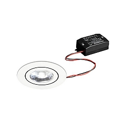 Inbouwarmatuur IP20, glanzend, transparant, wit dimbaar 6W 700lm 3000K 20-40� 20-40� CRI 80-89