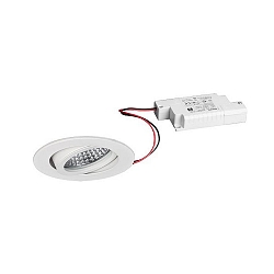 recessed luminaire TIRREL-R round, swivelling IP20, white dimmable 6W 680lm 3000K 38� 38� CRI >80