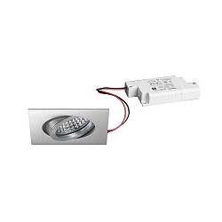 recessed luminaire TIRREL-S square, swivelling IP20, white dimmable 6W 680lm 3000K 38� 38� CRI >80