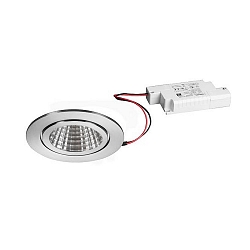Recessed outdoor LED downlight set BB15 incl. converter, V4A, IP54, round, 230V, 6W 3000K 640lm 38�, dimmable, stainless steel
