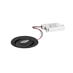 Inbouwarmatuur IP20, glanzend, zwart dimbaar 7W 680lm 3000K 20-40� 20-40� CRI 80-89