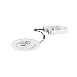 Inbouwarmatuur IP20, glanzend, wit dimbaar 7W 680lm 3000K 20-40� 20-40� CRI 80-89