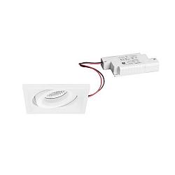 Inbouwarmatuur draaibaar, vierkant IP20, wit dimbaar 7W 680lm 3000K 20-40� 20-40� CRI 80-89