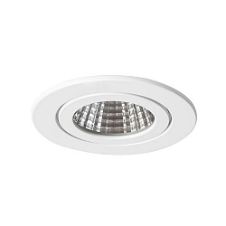 Recessed outdoor LED spot set BB15, IP54, round, 230V, 6W 3000K 640lm 38�, fixed, dimmable, white
