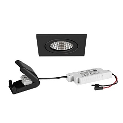 recessed luminaire ITANSA S BB16 square LED IP54, black matt dimmable 6W 680lm 3000K 20-40� 20-40� CRI 80-89
