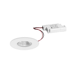 Inbouwarmatuur voor buiten BB20 rond, stijf IP65, gepoedercoat, wit mat dimbaar
