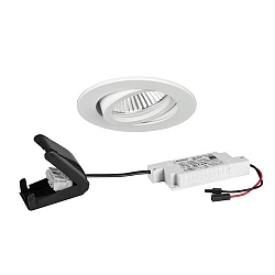 recessed luminaire BB 18 round, swivelling LED IP20, white dimmable 6W 430lm 1800-3000K 20-40� 20-40� CRI 80-89