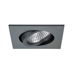 Recessed LED spot set BB18 dim2warm incl. converter, IP20, square, 230V, 6W 1800-3000K 460lm 38�, swivelling 30�