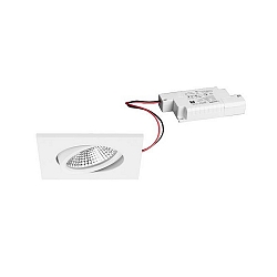 Inbouwarmatuur voor buiten BB25 hoekig, draaibaar IP65, gepoedercoat, wit dimbaar