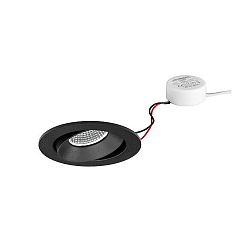 recessed luminaire IP20, glossy, black  7W 680lm 3000K 20-40� 20-40� CRI 80-89