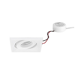 Inbouwarmatuur draaibaar, vierkant IP20, wit dimbaar 7W 680lm 3000K 20-40� 20-40� CRI 80-89