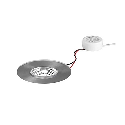 Inbouwarmatuur voor buiten BB20 rond, stijf IP65, nikkel mat dimbaar