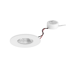 Inbouwarmatuur voor buiten BB20 rond, stijf IP65, gepoedercoat, wit mat dimbaar