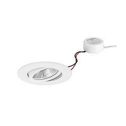 recessed luminaire IP65, glossy, white  7W 620lm 3000K 20-40� 20-40� CRI 80-89