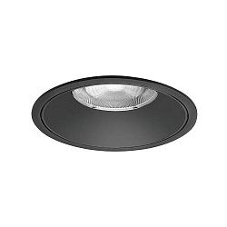 Plafondinbouwarmatuur DIOS MEGA rond, direct IP20, zwart dimbaar