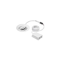 Inbouwarmatuur ABACO ROUND draaibaar, DALI aanstuurbaar, Dim-To-Warm IP44, zwart dimbaar 8W 530lm 1800-3000K 36� 36� CRI > 90