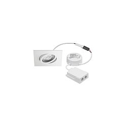 Inbouwarmatuur ABACO SQUARE draaibaar, DALI aanstuurbaar IP44, zwart dimbaar 8W 1010lm 3000K 36� 36� CRI 82