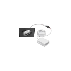 Inbouwarmatuur ABACO SQUARE draaibaar, DALI aanstuurbaar, Dim-To-Warm IP44, zwart dimbaar 8W 530lm 1800-3000K 36� 36� CRI > 90
