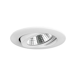 Recessed LED spot set BB03 incl. DALI-converter + connection box, IP20, round, 230V, 6W 3000K 640lm 38�, swivelling, white