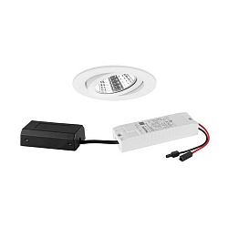 recessed luminaire round, swivelling IP20, white dimmable 6W 640lm 3000K 20-40� 20-40� CRI 80-89