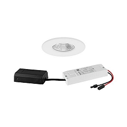 recessed luminaire IP65, glossy, white 7W 620lm 3000K 20-40� 20-40� CRI 80-89