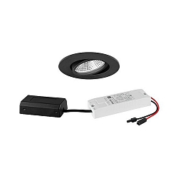 recessed luminaire IP65, glossy, black  7W 620lm 3000K 20-40� 20-40� CRI 80-89