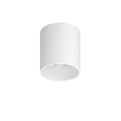 Opbouw armatuur TURN-R GU10 1-vlams, cilindrisch, stijf IP20, wit mat dimbaar