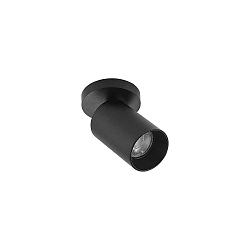 Plafondarmatuur TAGES � 8CM 1-vlams, groot, rond GU10 IP20, zwart mat dimbaar
