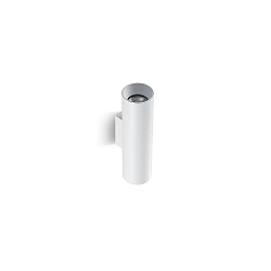 wall luminaire TOMEK up / down, 2 flames, round GU10 IP20, white matt dimmable