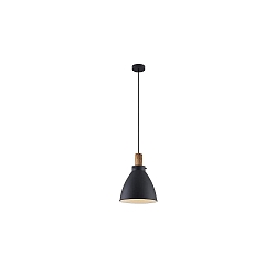 Pendelarmatuur BRENTHIS 1-vlams E27 IP20, hout, zwart dimbaar