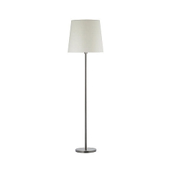 floor lamp with shade E27, nickel, black 