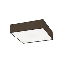 Plafondarmatuur SOFT CUBE 580 vierkant E27 IP20, donkerbruin dimbaar
