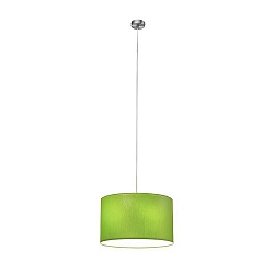 Pendelarmatuur SOFT TUBE 280 E27 IP20, groen, nikkel mat dimbaar
