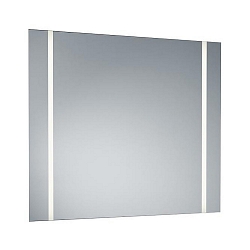 Surface LED wall / mirror luminaire MIRROR, IP44, 2-sided, partly matt, 80 x 80cm, 2x20W 3000K 2x2062lm, CRi > 90