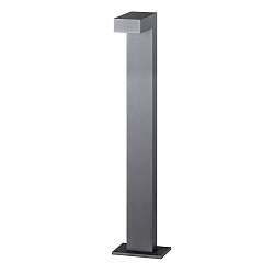 Paallamp LANTERN 80CM down, hoekig, schakelbaar IP65, grafiet, mat 