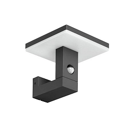 outdoor wall luminaire IRIS with motion detector, switchable LED IP54, grey 