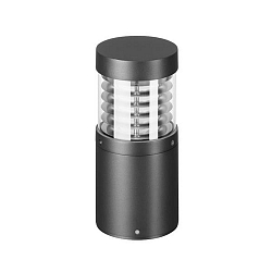 Sokkelarmatuur ZAGAMI IP54 cilindrisch, schakelbaar LED IP54, grafietgrijs 