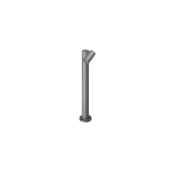 bollard lamp LUZON 1 flame GU10 IP65, powder coated, graphite grey dimmable