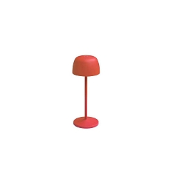 battery table lamp ROSS down, with touch dimmer IP54, mat, red dimmable