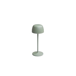 Tafellamp op batterijen ROSS down, met Touch-Dimmer IP54, saliegroen dimbaar