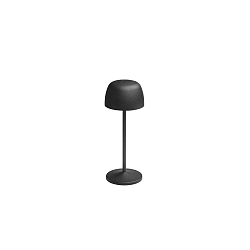 Tafellamp op batterijen ROSS down, met Touch-Dimmer IP54, zwart dimbaar