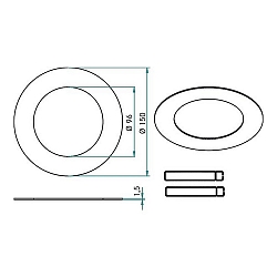 Adapter, zwart