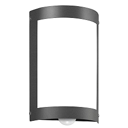 Outdoor wall luminaire 16/3 with motion detector, IP44, E27, stainless steel / opal glass, anthracite