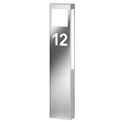 Huisnummer met verlichting AQUA PAULO - HOUSE NR CUTTED 2-voudig, kant-en-klaar 2G11 IP44, rvs 