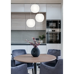 Pendelarmatuur ACAI 21 3-vlams, rond E27 IP20, mat, opaalwit dimbaar