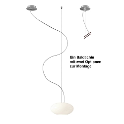 Pendelarmatuur AIH 1-vlams, klein G9 IP20, aluminium geborsteld, glanzend, wit dimbaar