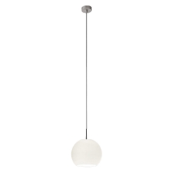 Pendelarmatuur BALL 1-vlams, dimbaar E27 IP20, aluminium geborsteld, opaal, wit mat dimbaar