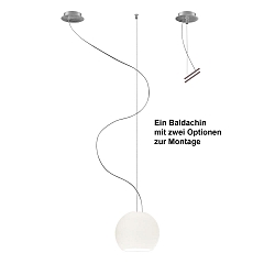 Pendelarmatuur BALL 1-vlams, klein, dimbaar E27 IP20, aluminium geborsteld, opaal, wit mat dimbaar