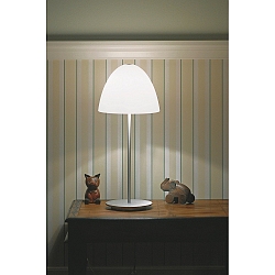 Tafelarmatuur BELL dimbaar G9 IP20, aluminium geborsteld, wit mat dimbaar